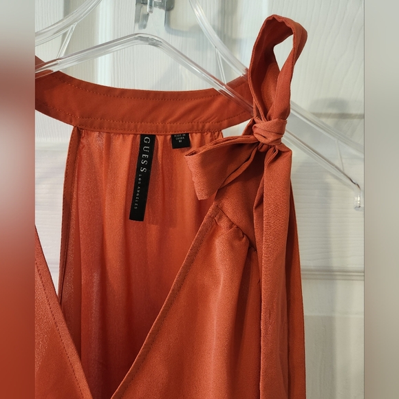 Guess Sleeveless Orange Blouse Medium - Picture 6 of 6